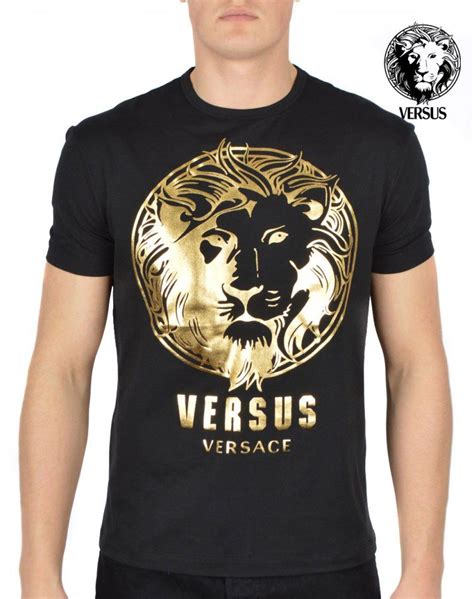 versus versace black t shirt|Versace shirt black and gold.